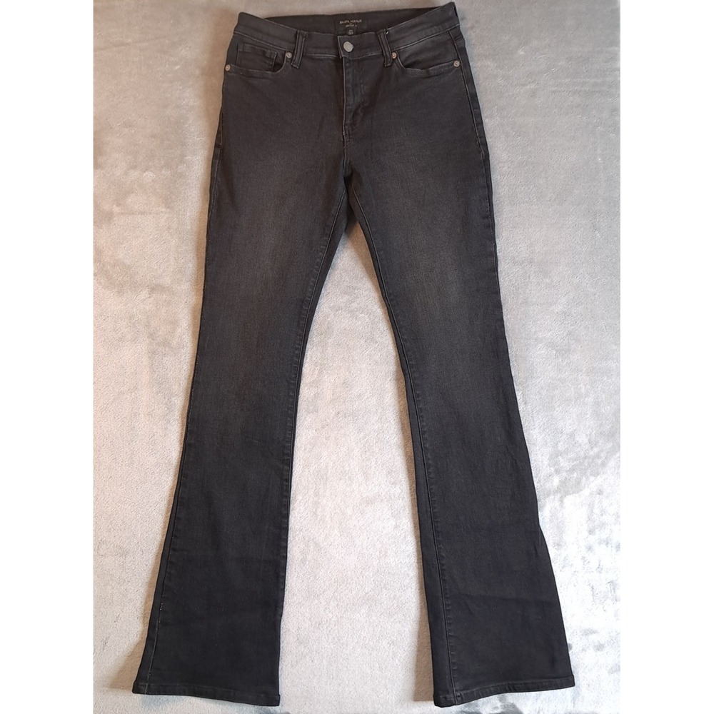 Banana Republic Jeans Women's 28/6 Tall Black Bootcut Mid Rise Stretch Y2K Denim
